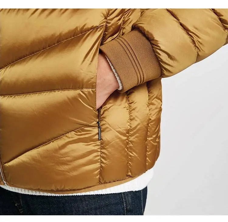 JackJones Для мужчин зимняя куртка Бейсбольным воротником короткая теплая куртка-пуховик 218412507