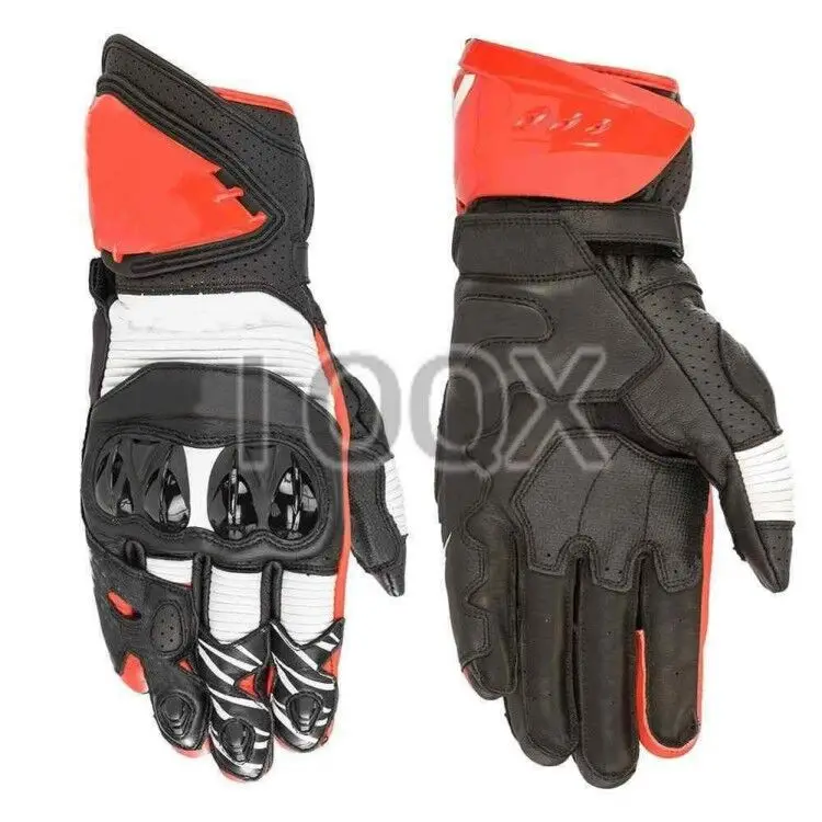 

Leather GP R3 motorcycle long gloves racing driving motorcycle original leather PRO Guan