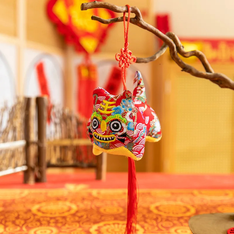 Новый 2022 год Рождественский подарок 8 см талисман Тигр мягкая плюшевая игрушка