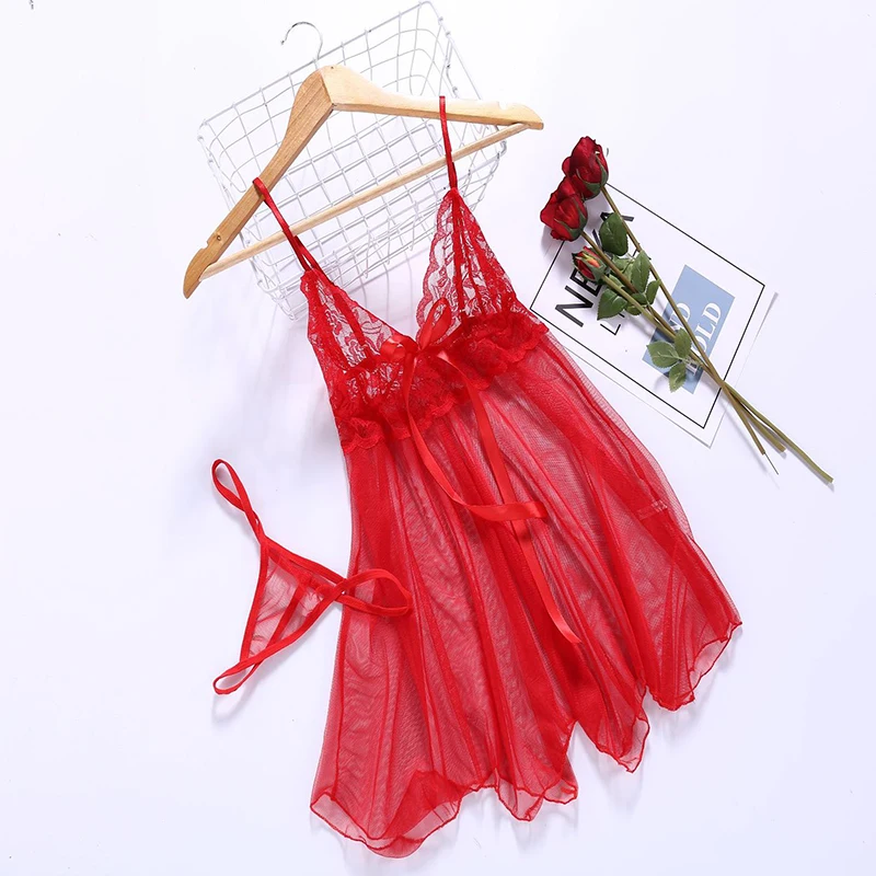 Женская кружевная ночная сорочка без рукавов с V-образным вырезом - купить по