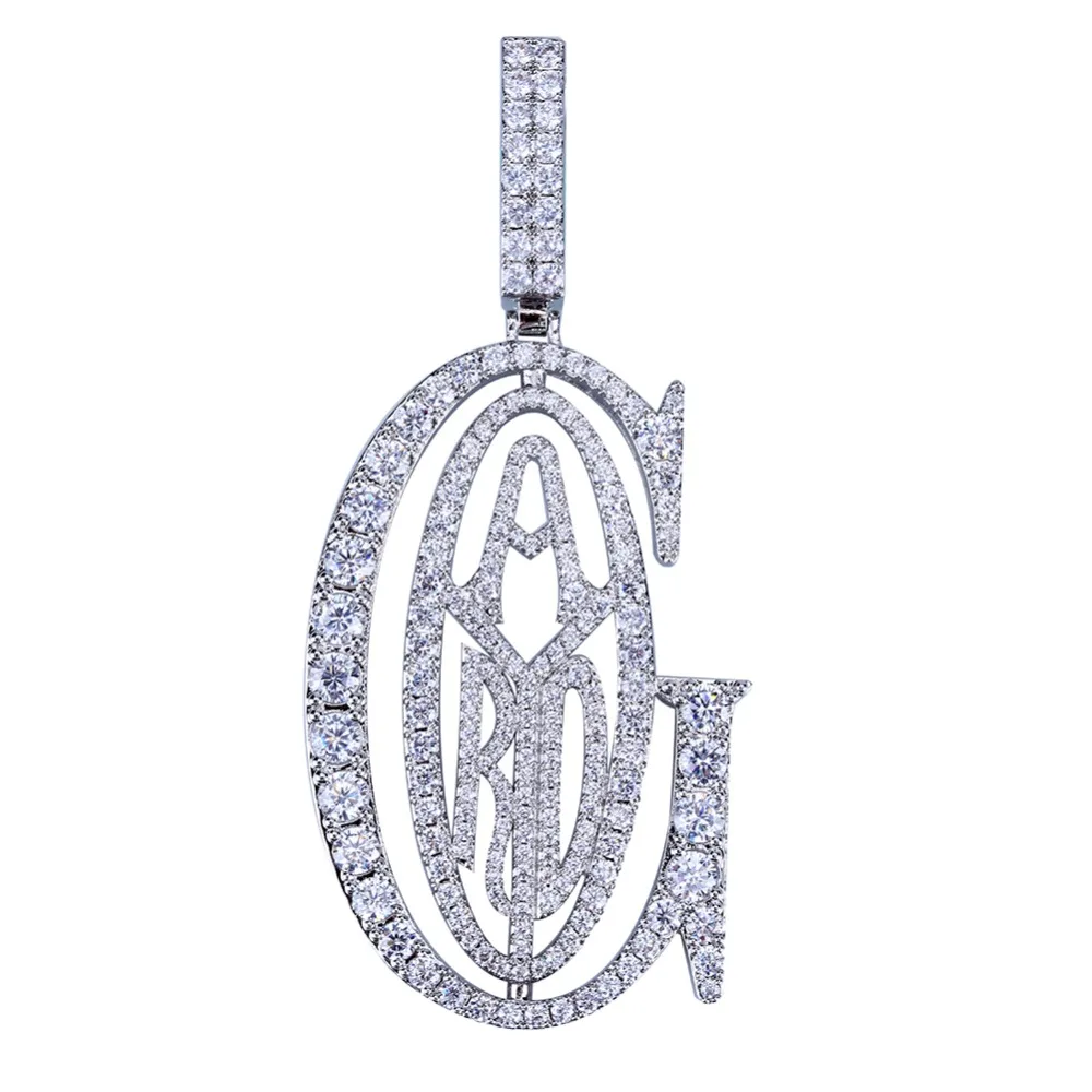 Хип хоп рэпер Tyga G кулон Iced Out Bling Micro Pave CZ ожерелье мужские и женские