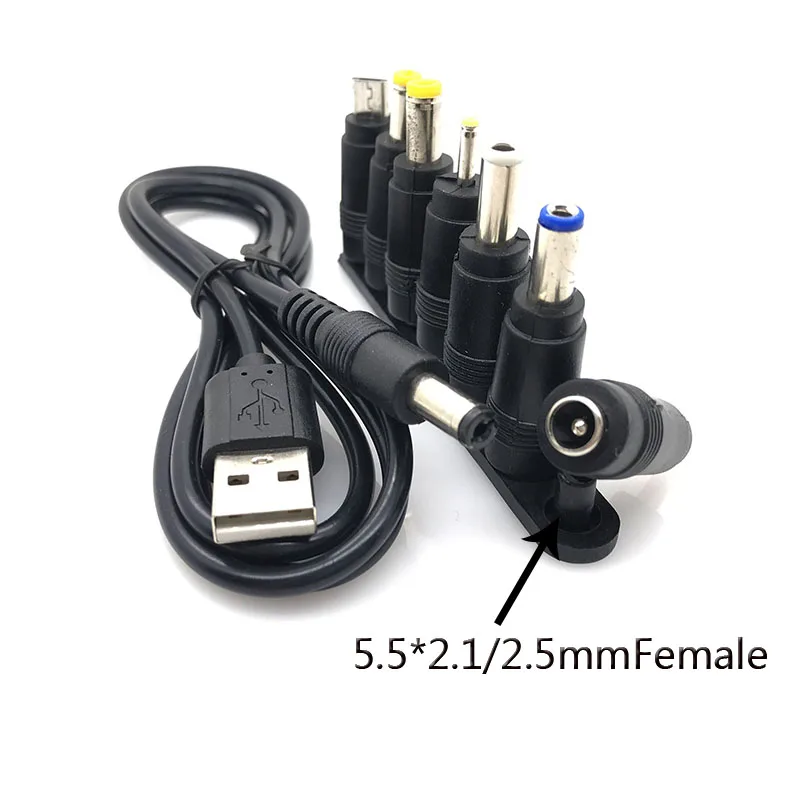 Кабель питания USB в DC Универсальный зарядный кабель с разъемом на постоянный ток