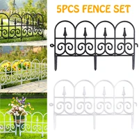 hot 5pcs garden border decorative fence edging outdoor plant bordering lawn edging fence for garden decor flexible