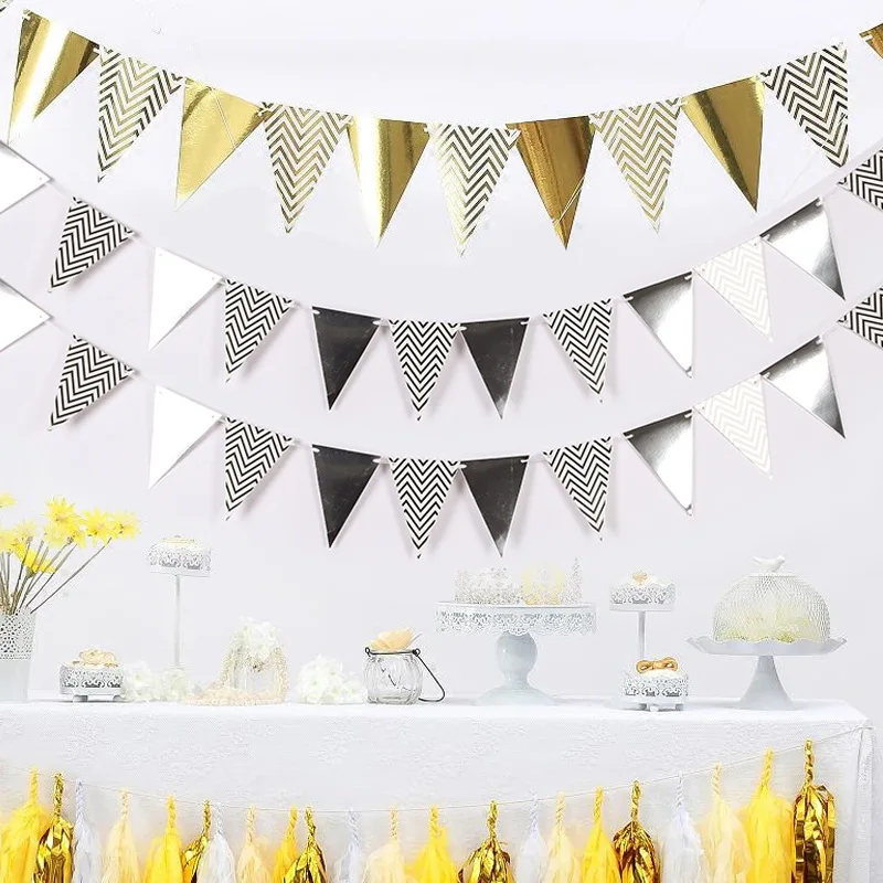 DIY баннеры на день рождения Вымпел бумага с фламинго флаг детский душ украшения