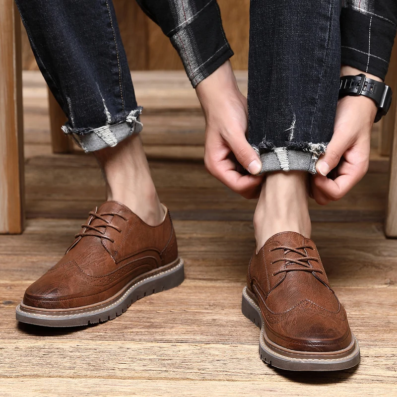 

Zapatos Cuero Casual Shoes Men 2020 Winter Men's Genuine Leather Spring For Sapato De Couro Masculino Male Shoe