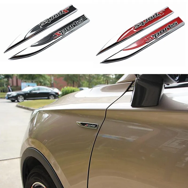 

3D Metal Side Wing Badge Emblem Fender Car Sticker for Honda civic crv fit accord fiat doblo Mazda 3 6 cx5 cx7 Citroen c5 x7