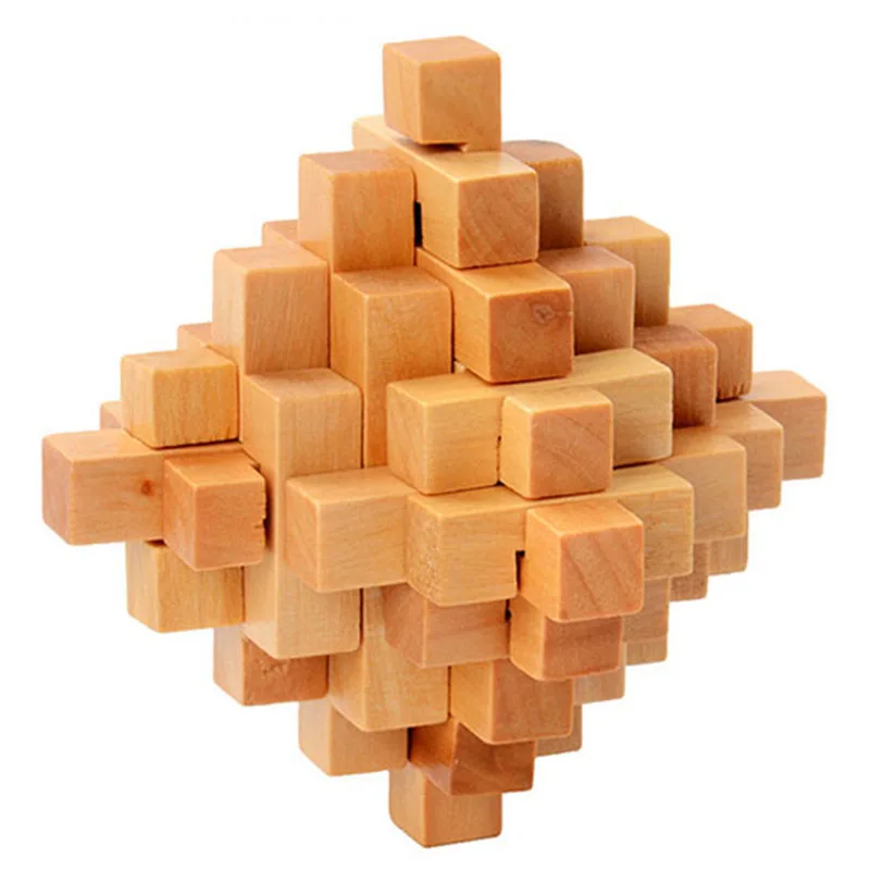 

Creative 3D Kong Ming Lock Chinese Traditional Toy Unique Wooden Puzzles Classical Intellectual Cube Educational Toy