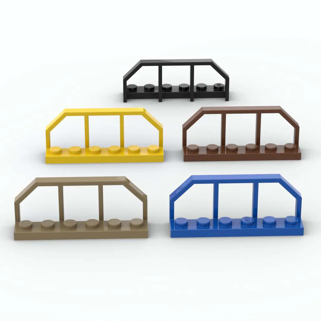 

10pcs Building Block Toys Fence 6 x 1.5 x 2.4 End modified version with train wagon Railing Creative Children Gift Toys 6583