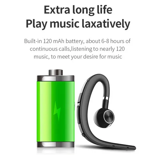 D15 Bluetooth V5 гарнитура с микрофоном беспроводные наушники один наушник 180 трещин для