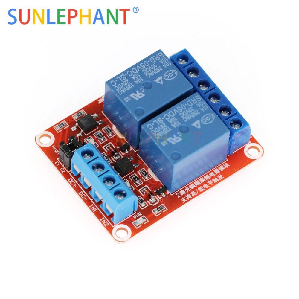 2-канальный релейный модуль с изоляцией оптрона 2-стороннее реле 5 В 12 24 поддержка