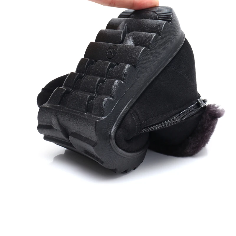 

Coslony 2020 Female Fashion Zip Winter Snow Boots Ladies Warm Fur Suede Wedge Ankle Boot Women plus size 35-43 woman shoes