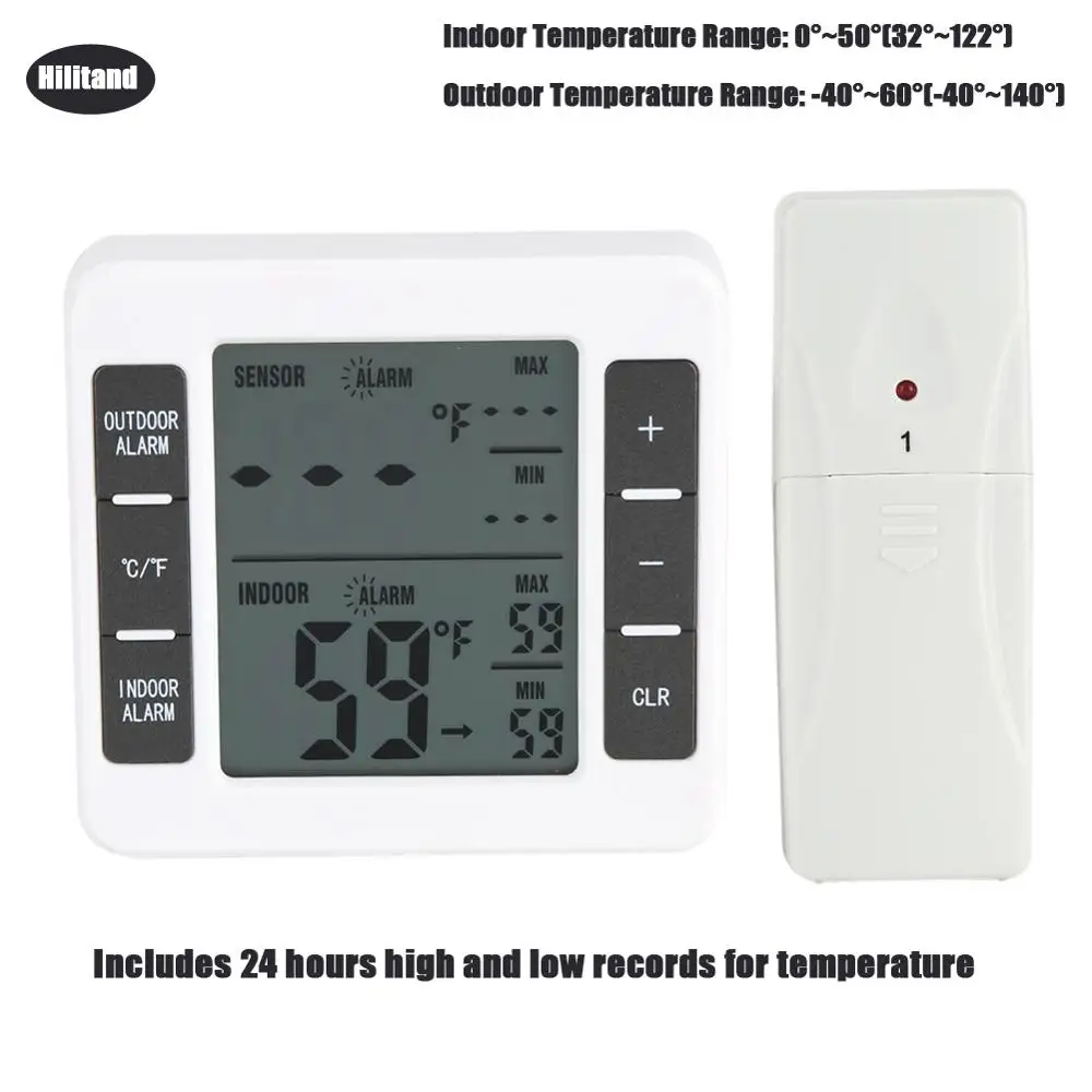 Беспроводной цифровой термометр для морозильной камеры комнатный/наружный