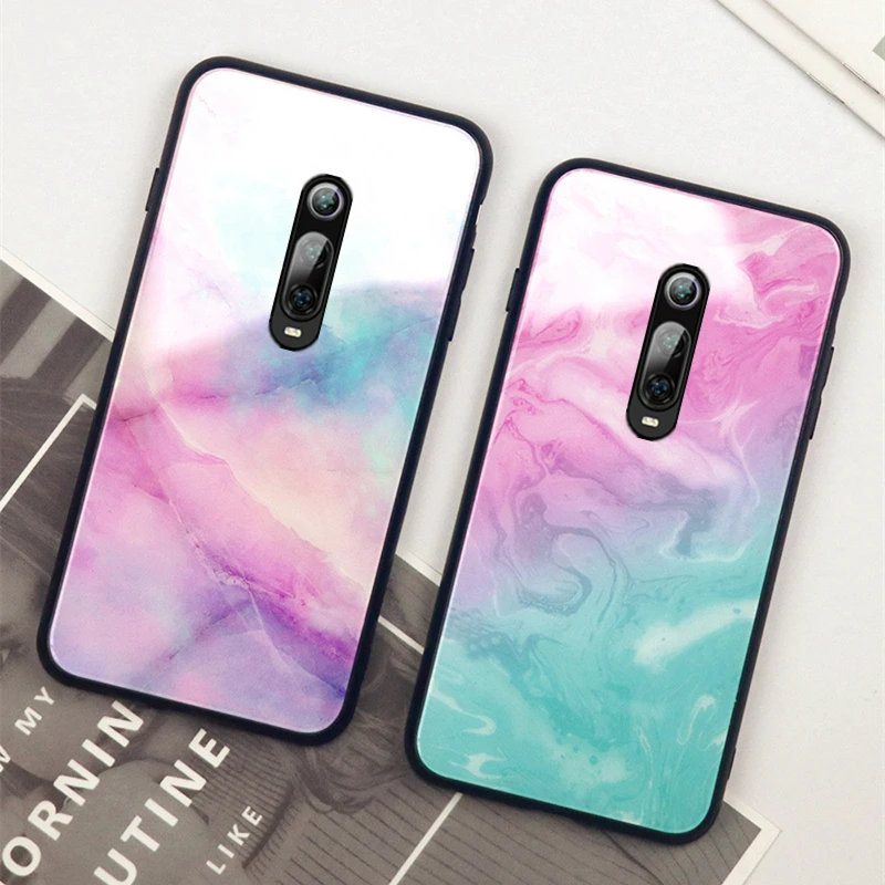 Для Meizu M9 M8 M6 M5 Note чехол Роскошный мрамор закаленное стекло твердая задняя крышка для Meizu v8 x8 s6 E3 модные красочные Чехлы для телефона