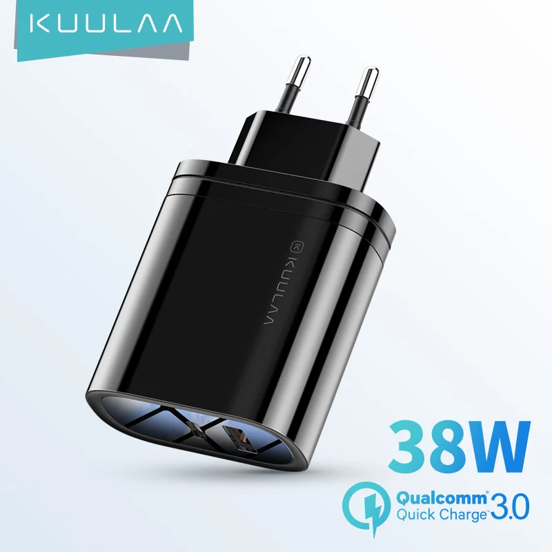 

KUULAA 38W Quick Charger USB Charge 4.0 PD 3.0 USB Type C Fast Charger For iPhone Xiaomi Portable Mobile Phone Charger Adapter