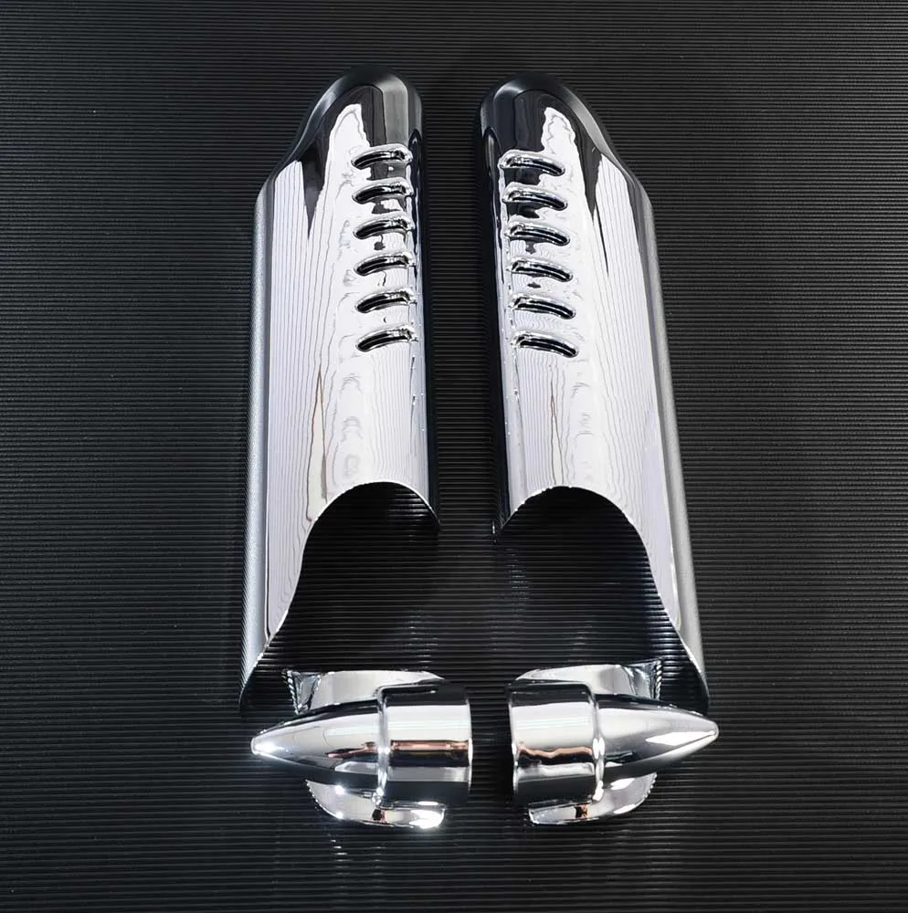 Мотоциклетные хромированные/черные дефлекторы для нижних ног вилки защитная