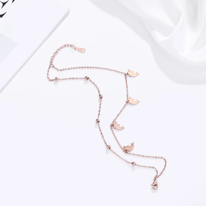 Ювелирные изделия для женщин браслеты на ногу из нержавеющей стали золотого