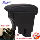 Подлокотник для Honda Fit, подлокотник для Honda Fit Jazz 2002 2003 2004 2005 2006 2007, контейнер для хранения в интерьере, 3USB