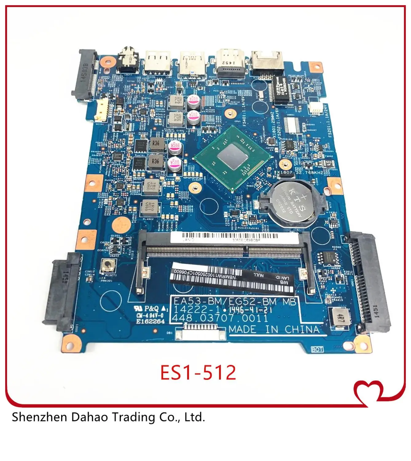 

Original For Acer aspire ES1-512 Laptop motherboard NBMRW11003 EA53-BM EG52-BM MB 14222-1 Mainboard 448.03703.0011 100% Test OK