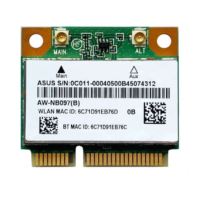 Atheros AR5B225 AR9485 WCNB608AH AR9004WB-1NG Half Mini PCI-Express bluetooth4.0 150 Мбит/с WLAN Wi-Fi беспроводная карта |