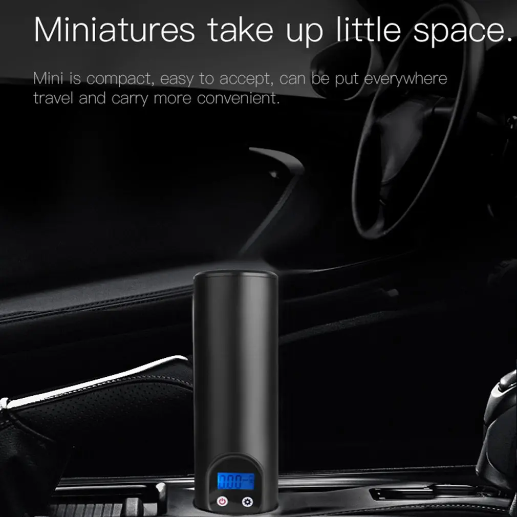 

12V Portable Car Air Pumps Electric Tire Inflator Car Bike Bicycle Pump Auto Car Wireless Inflatable Pump with Battery