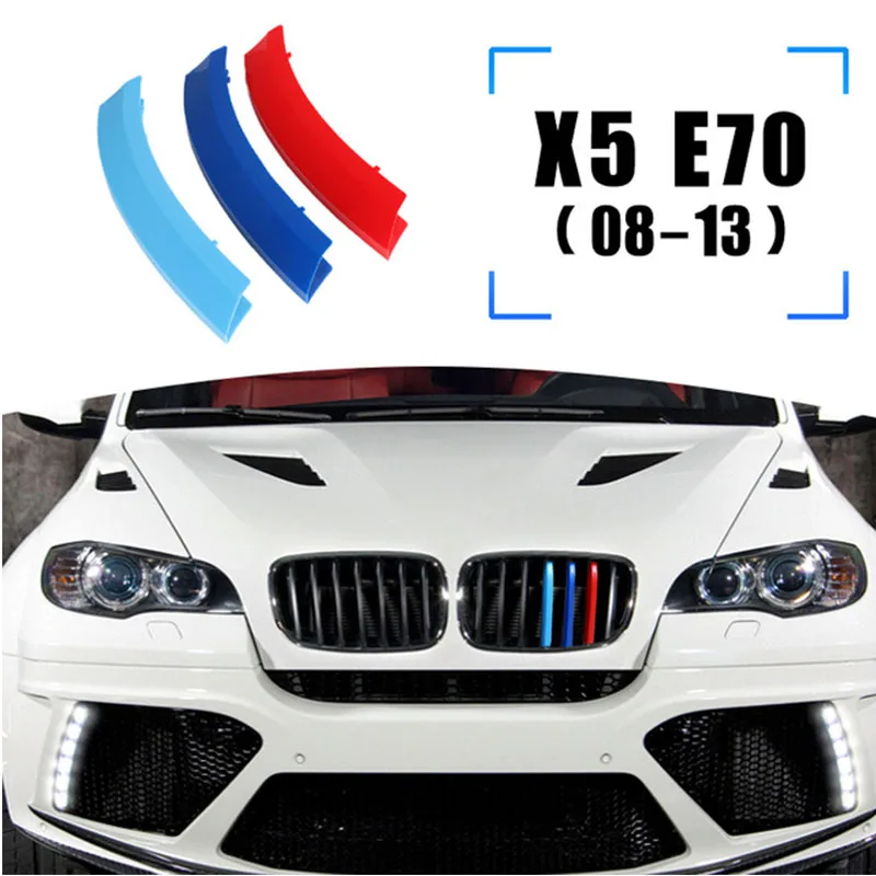 ZEMAR 3 шт. ABS для BMW X5 E70 E53 F15 G05 Автомобильная решетка радиатора накладной зажим м характеристики аксессуары 2016 2017 2018 2019 2020