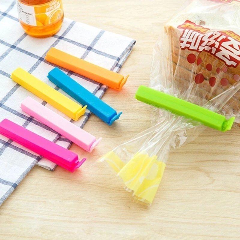 

10x Kitchen Storage Snack Food Seal Sealing Bag Clip Sealer Clamp Plastic Tool (color: multicolor)