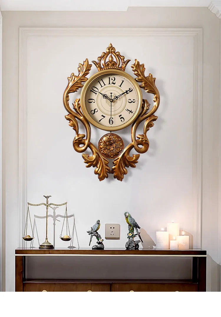 

Luxury Silent Wall Clock Modern Design Art Kitchen Nordic Vintage Wall Clock Living Room Creative Reloj Pared Home Decor AE50WC