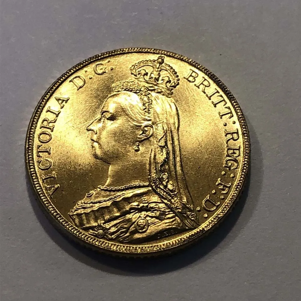 Queen Victoria Full Gold Sovereign - Plated *Random Date* 1887 1900 | Дом и сад