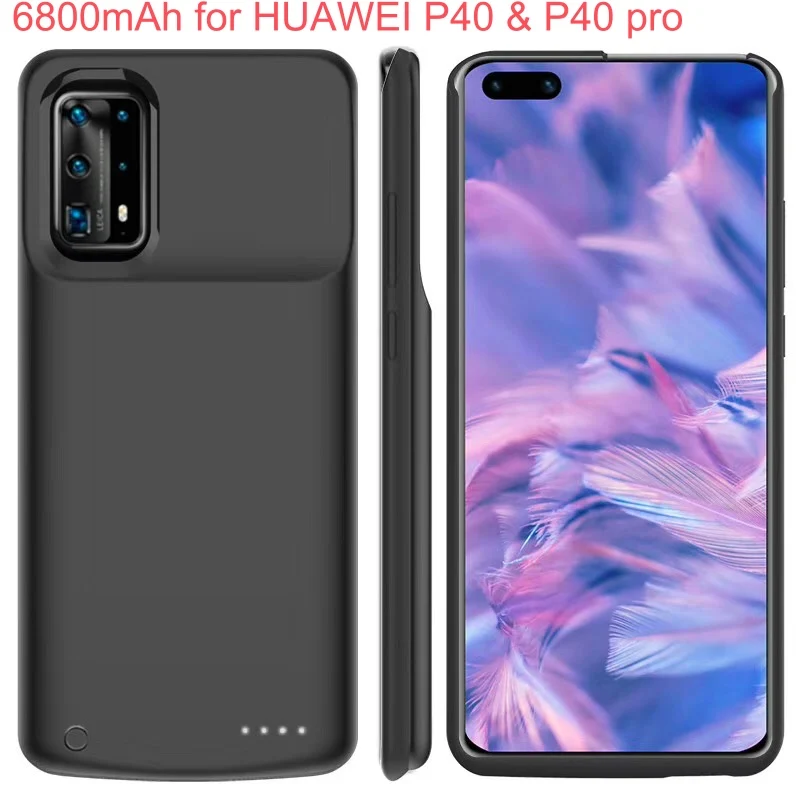Чехлы для зарядного устройства Huawei P40 чехол зарядки 6800 мАч Pro блок питания|Чехлы с