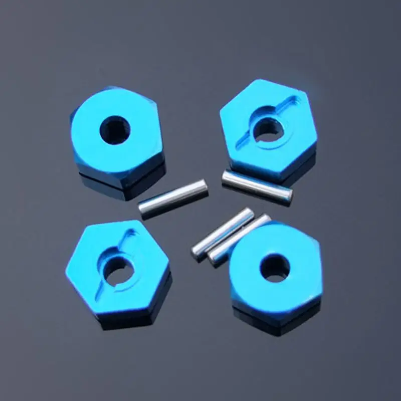 

4pcs 12mm Aluminum Wheel Hex Hubs Drive Nut With Pins 4p HSP 102042 1/10 Upgrade Parts For 4WD Himoto RC Car