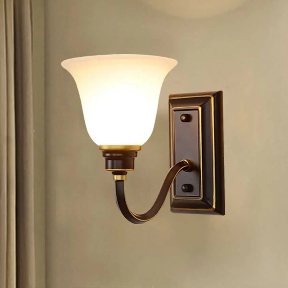 Европейский металлический стеклянный коридор настенные светильники кантри