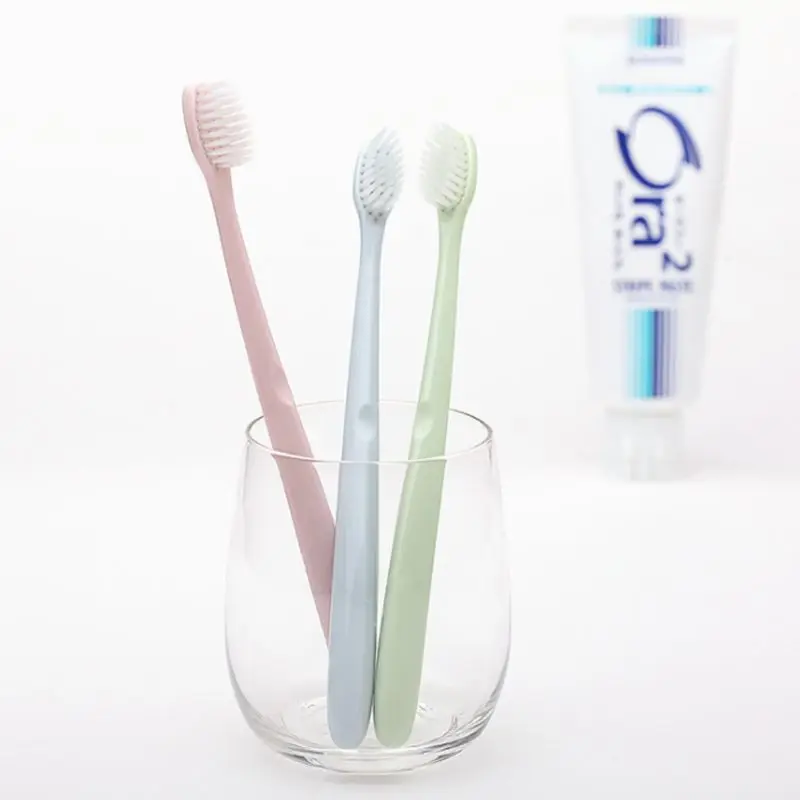 3 шт./компл. эластичная зубная щетка для ухода за зубами мягкая тонкая щетина