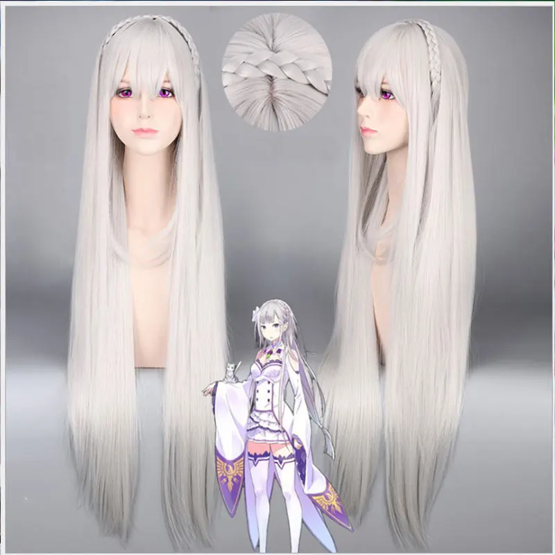Парики для косплея DUOUPA Re Zero Kara Hajimeru Isekai Seikatsu Emilia женское платье с головным убором