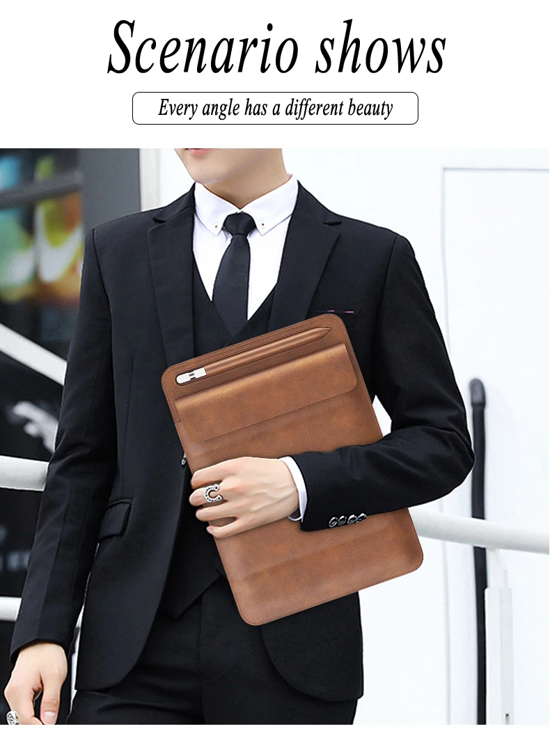 

PU leather liner bracket bag For iPad case Air4 Pro12.9"11"10.9"10.5"10.2"9.7"7.9"inch,For huawei Lenovo SAMSUNG CUBE tablet bag