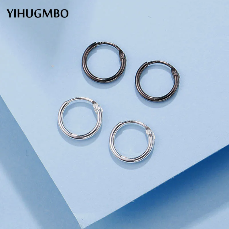 Женские свадебные серьги кольца YIHUGMBO из настоящего серебра 925 пробы элегантные