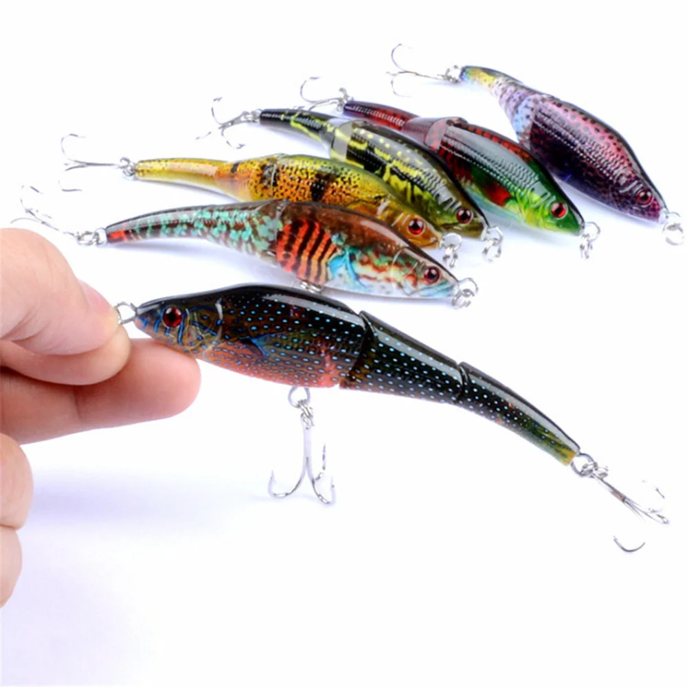 

1Pcs Multi-section Floating Fishing lure 10cm 8.9g Minnow Wobbler Artificial Plastic Bait Crankbait For Trolling Hard Lures