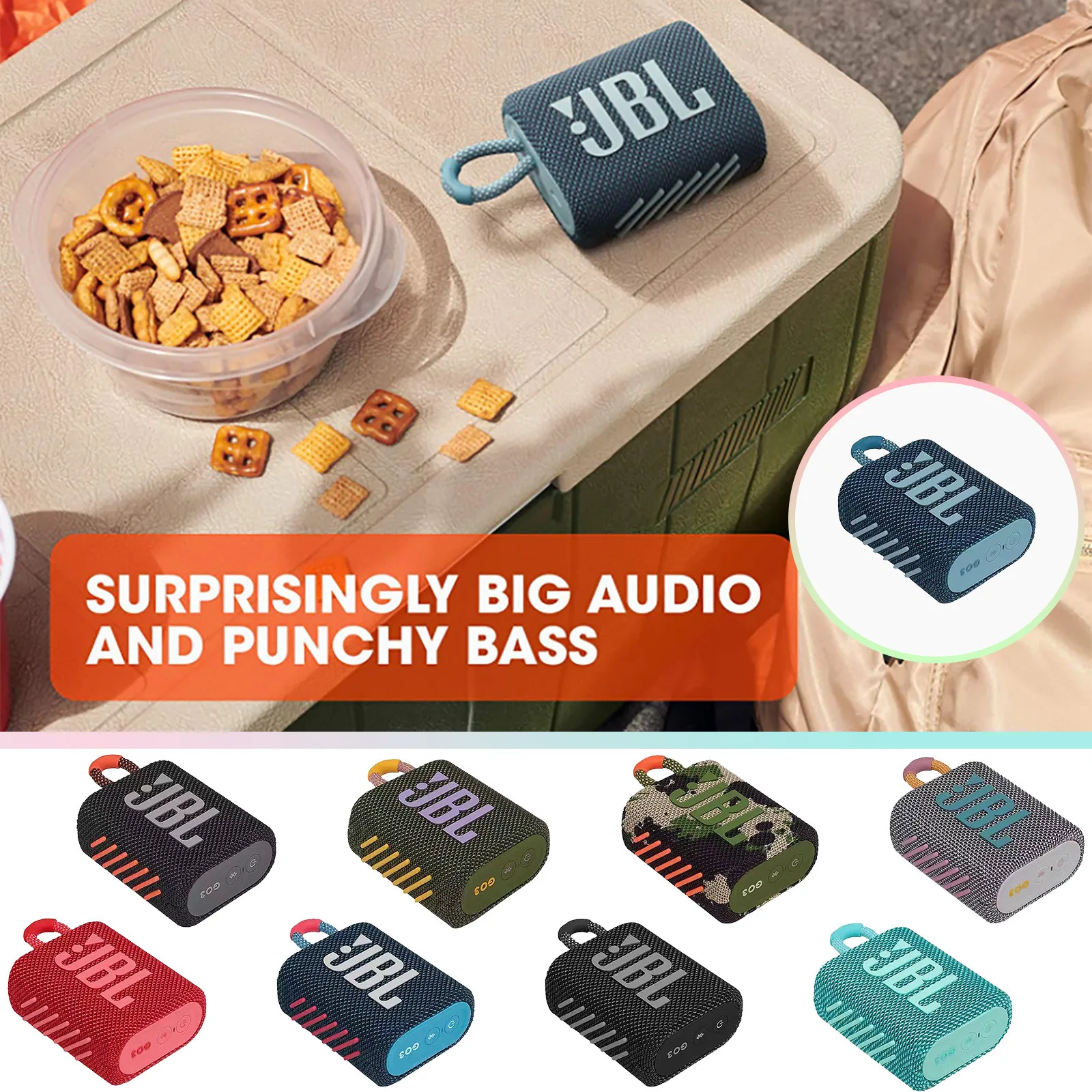 JBL GO 3 Bluetooth динамик s Pro Sound портативная стерео колонка объемный стиль