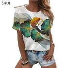 Женское летнее свободное платье с коротким рукавом, цветочным 3D принтом, в европейском и американском стиле, с круглым вырезом, лето 2021