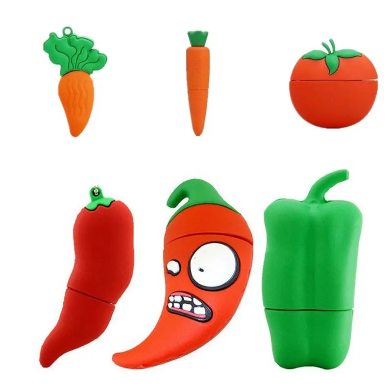 Usb флеш накопитель с головкой в форме перца овощи мини мультяшный ГБ 4 8 16 32 64 128 256