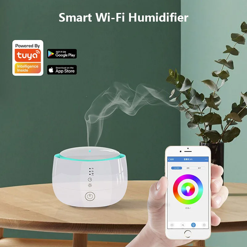Увлажнитель увлажнитель Tuya умный беспроводной с поддержкой Wi Fi и голосовым