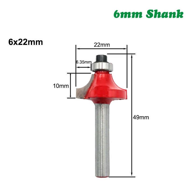 Фреза с хвостовиком 6 шт./компл. мм резьба по дереву деревообработка фреза бусина