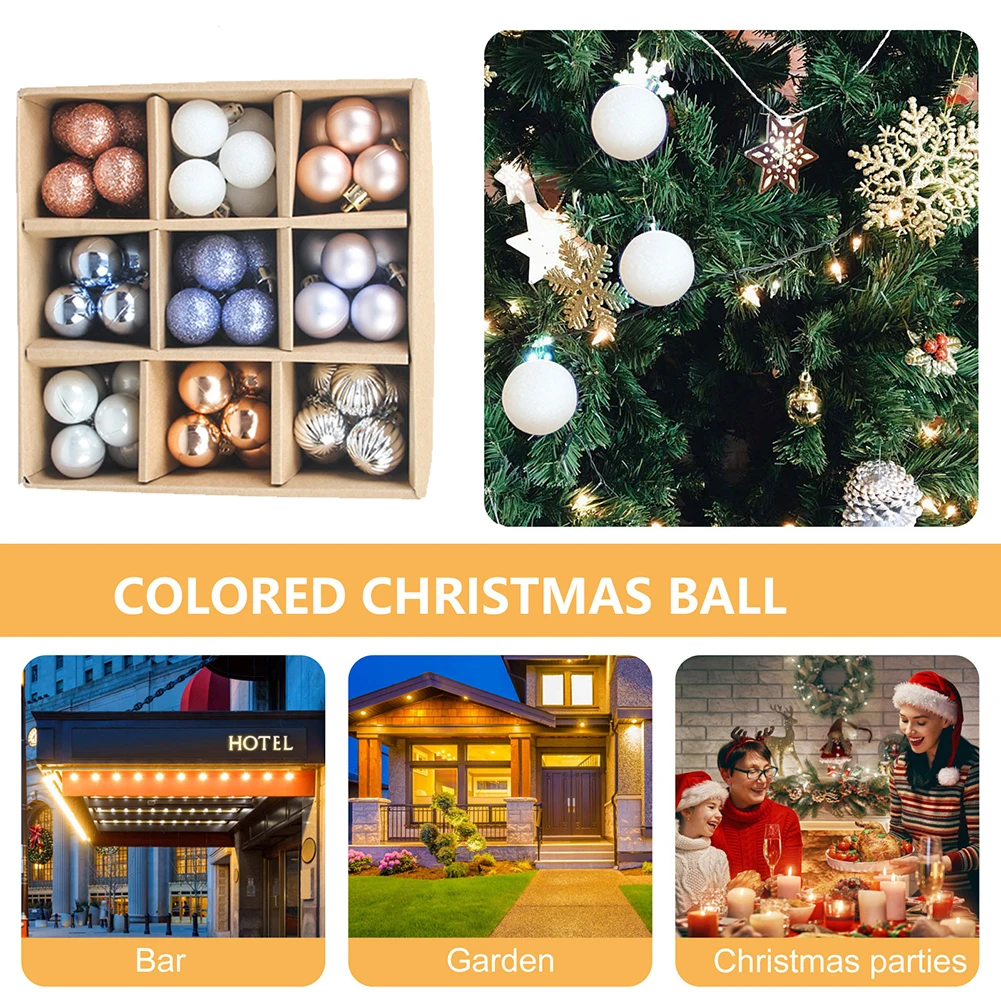 

99pcs Colorful Christmas Balls Christmas Tree Ornaments Balls xmas decorations Hanging Tree Pendants New Year 2021 Gift Supplies