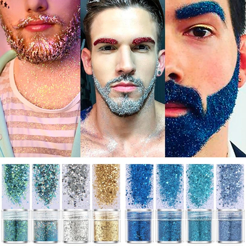

16 Colors Glitter Powder Sequins Holographic Chunky Glitter Sequins for Resin Crafts Filler Body Face Nail Art Decorations DIY