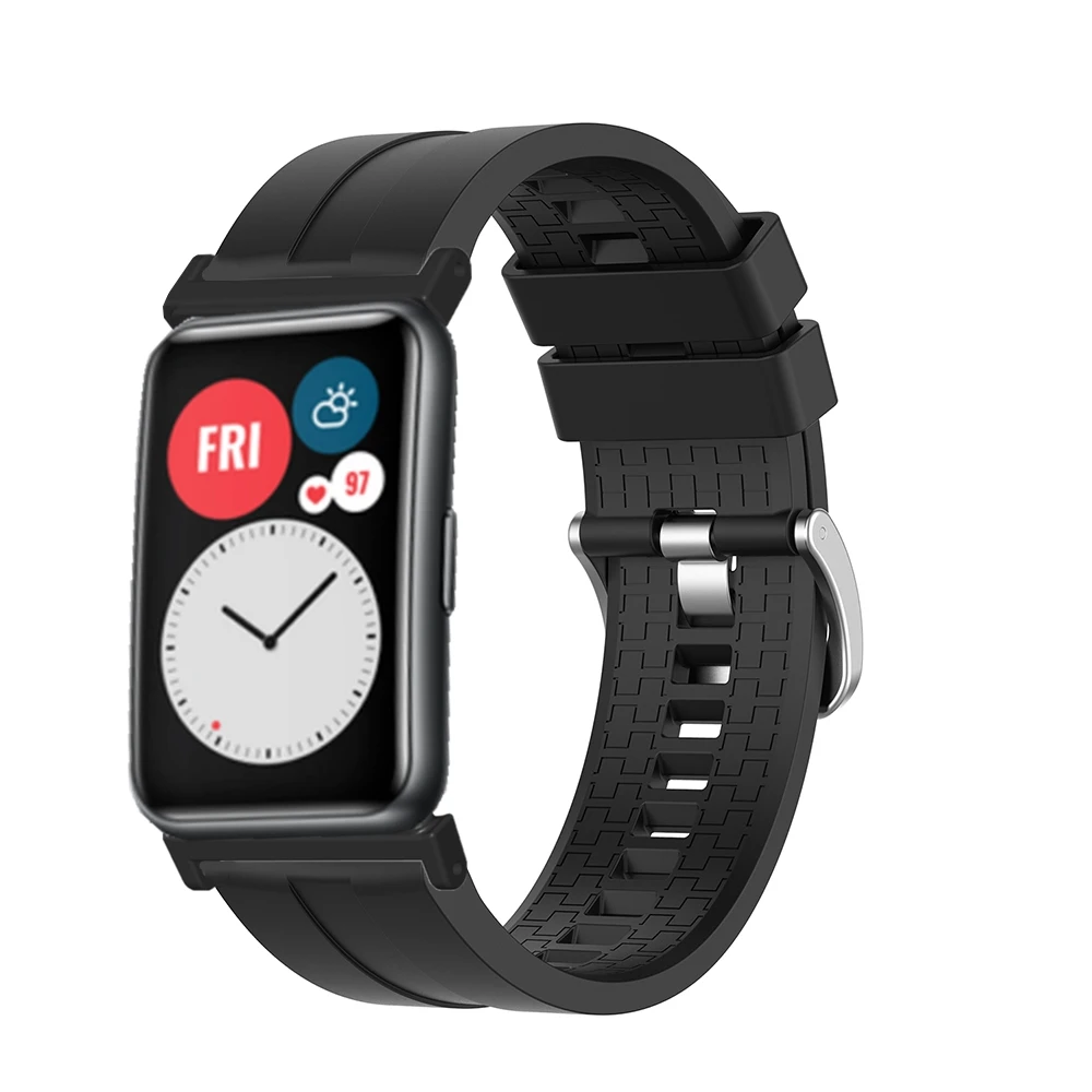 Ремешок для часов Huawei Watch Fit сменный мягкий браслет мужчин и женщин силиконовый