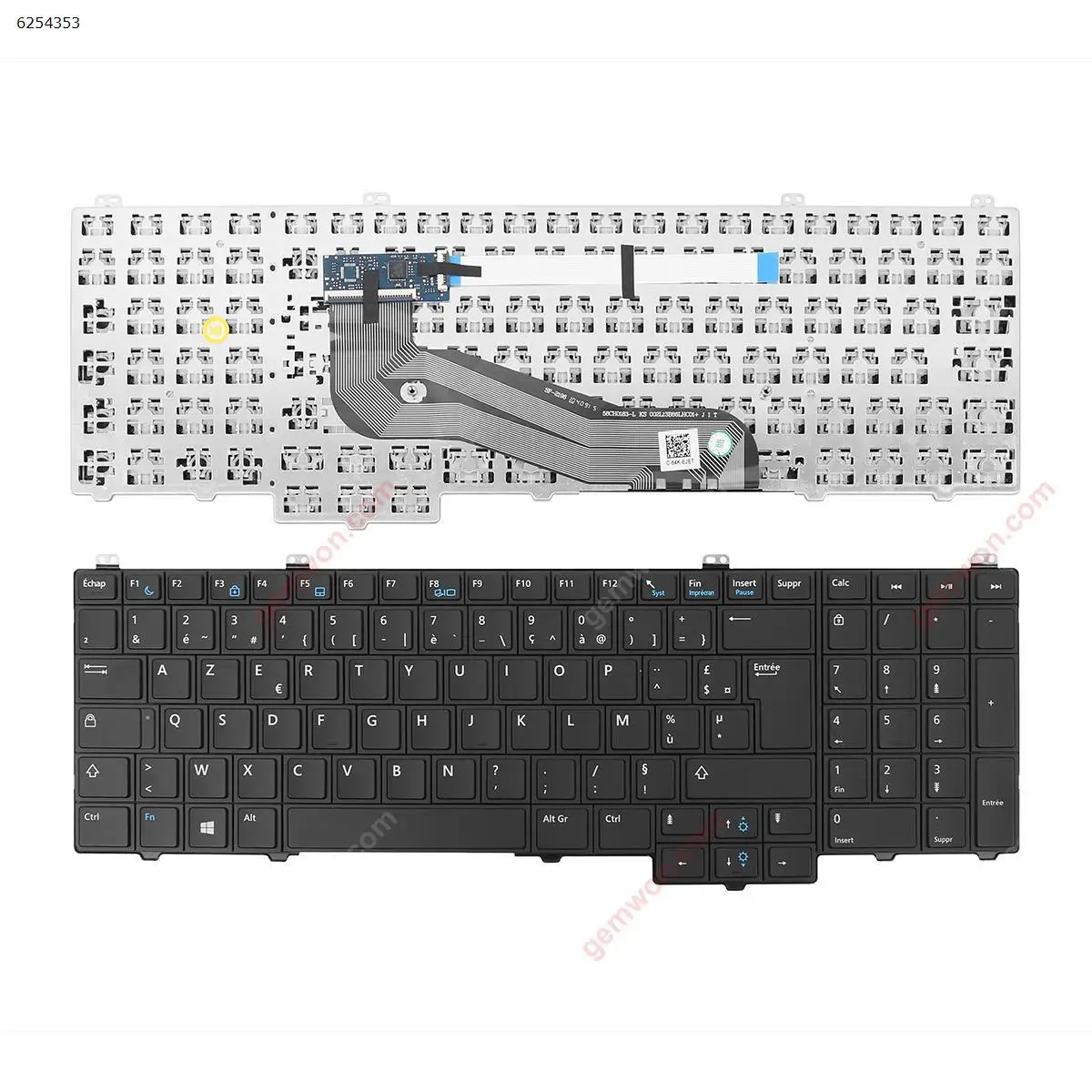Французская AZERTY новая сменная Клавиатура для ноутбука DELL Latitude 15 5000 E5540 черная -