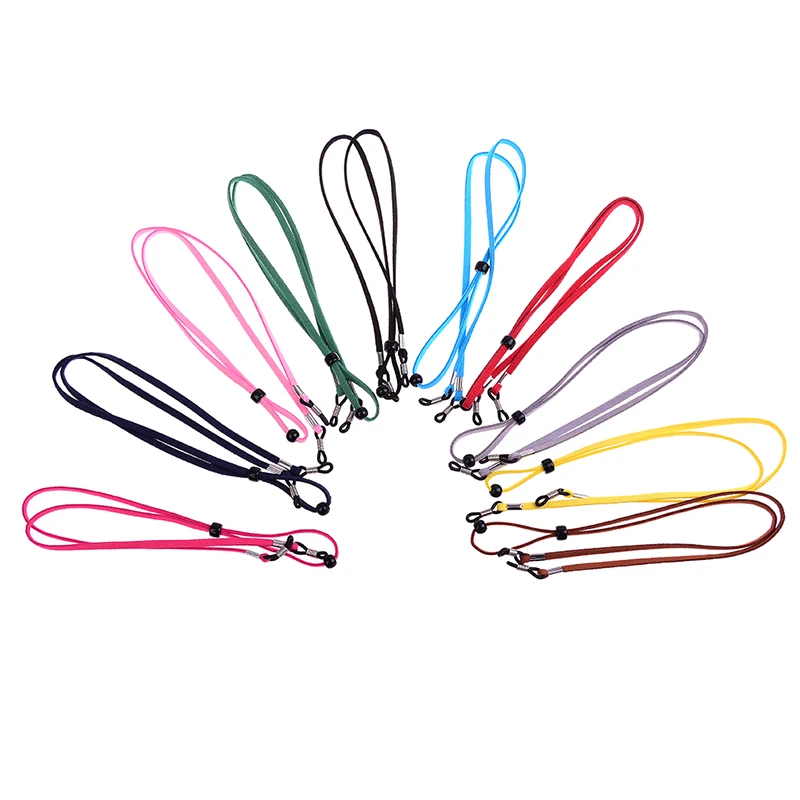 

1pc Sunglasses Adjustable Neck Strap Cord Eyeglass Glasses Lanyard String Holder Black Sports Glasses Hanging Rope Chain
