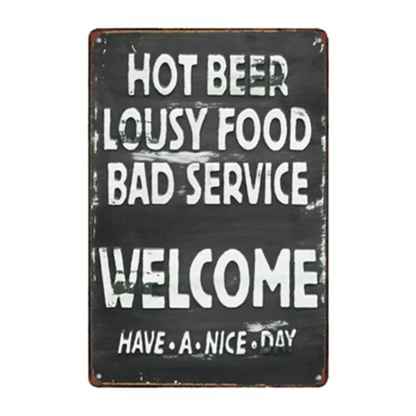 

Metal Tin Sign Funny Welcome Sign Bar Pub Home Vintage Retro Poster Cafe ART