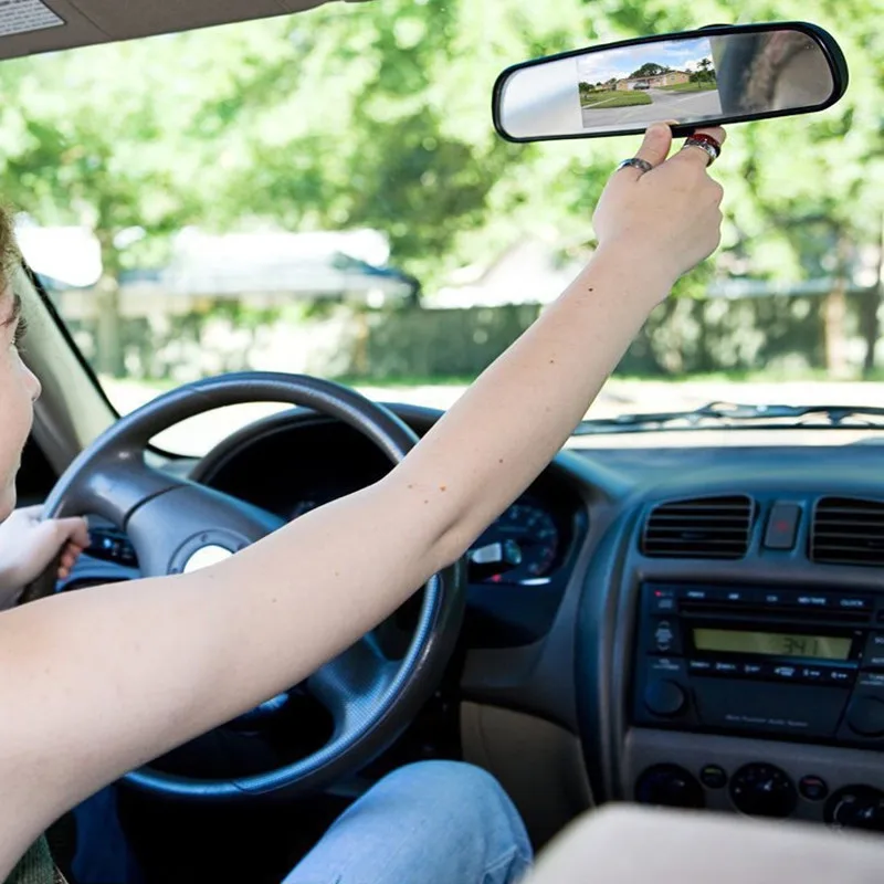 2 в 1 автомобильная светодиодная камера заднего вида ночного видения с HD 4 3