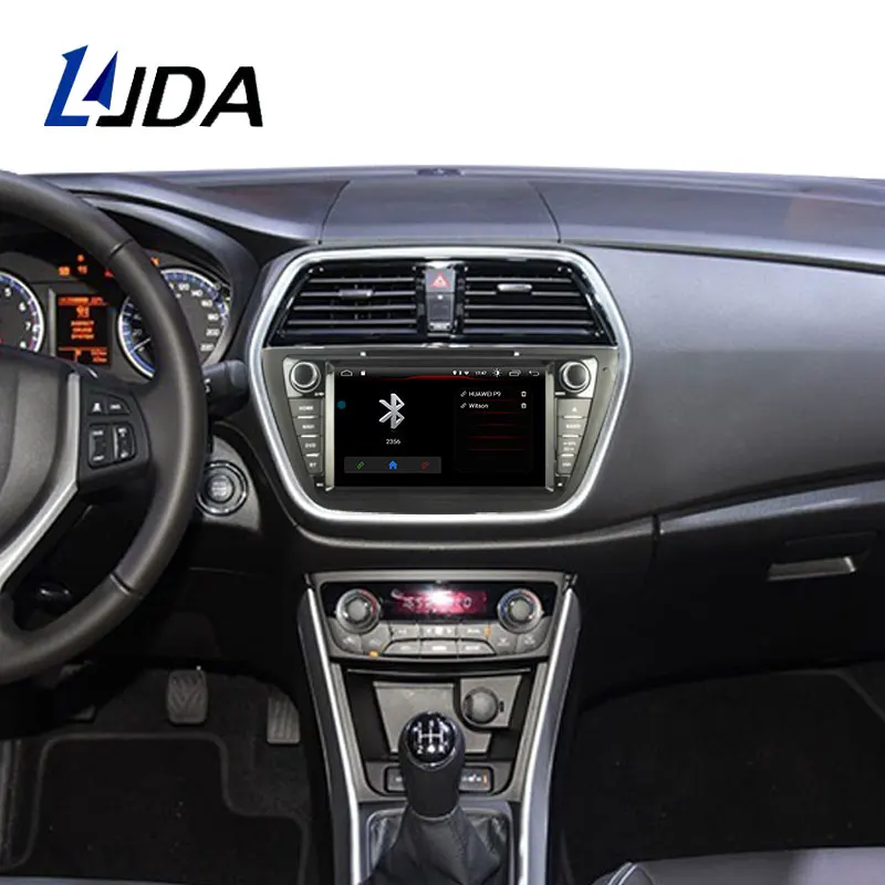 Автомобильный радиоприемник DSP Carplay 2 Din Android 11 для Suzuki SX4 / S Cross 2014 2015 мультимедийный