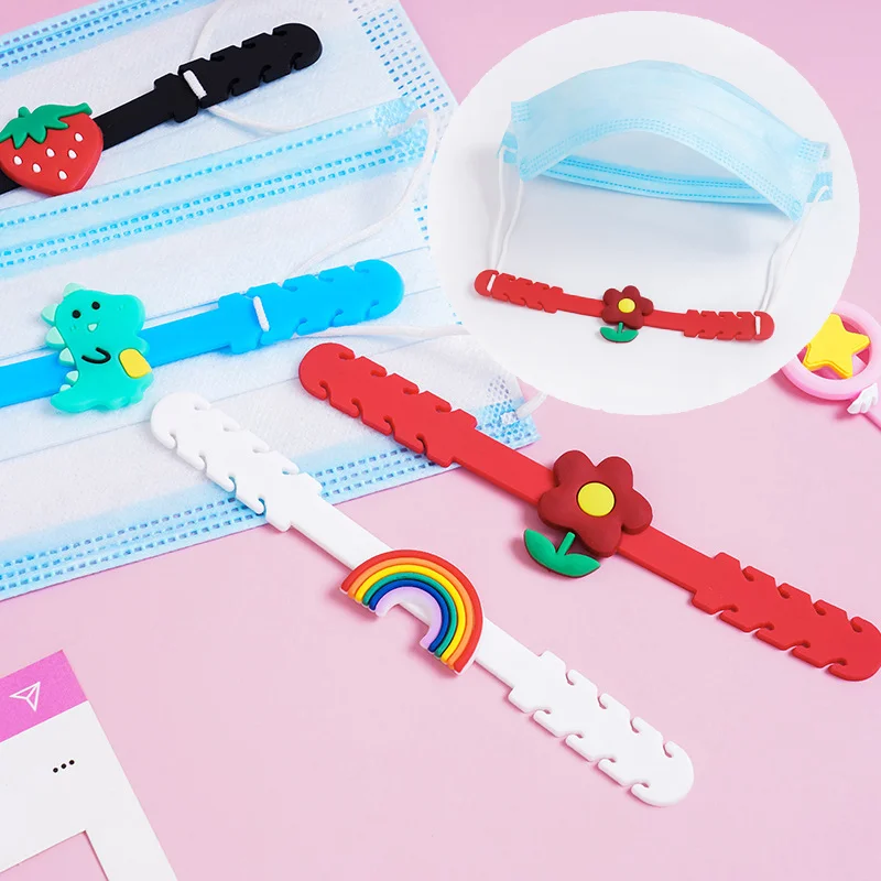 

Cartoon Silicone Hook Strap Holder Extension For Mask Ear Protector Soft Buckle Kids Anti-tightening Ear Buckle Accessories